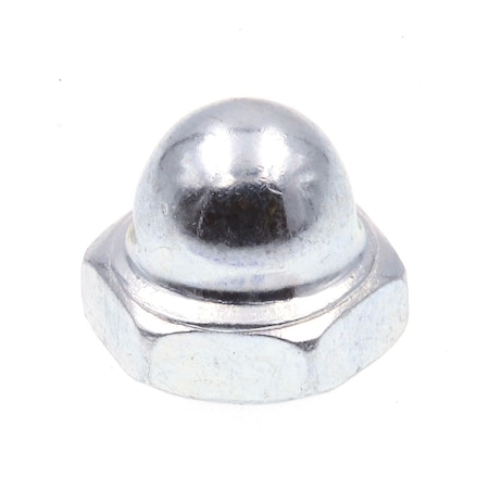 Cap Nut, #8-32, Steel, Zinc Plated, 25 PK